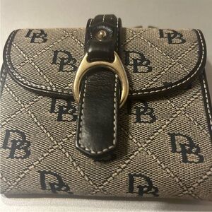 Dooney & Bourke Black and Cream Women's Wallet
